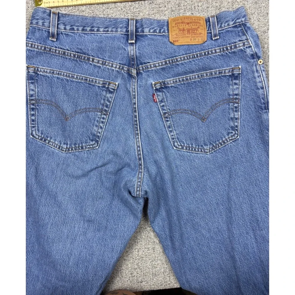 Vintage Levis 560 Loose Fit Tapered Leg Jeans Mens 38x31 Blue Made in‎ USA Denim